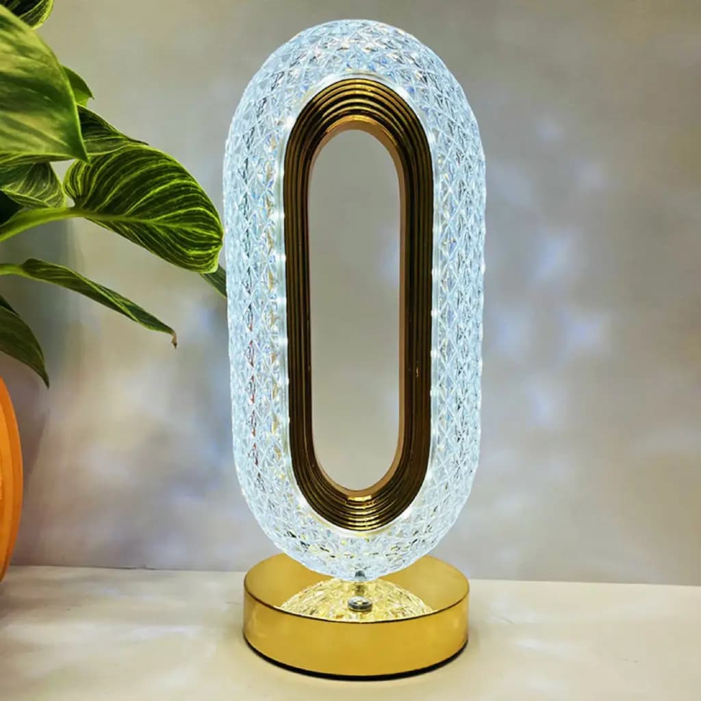 Aura Crystal Loop LED Ambient Desk Lamp