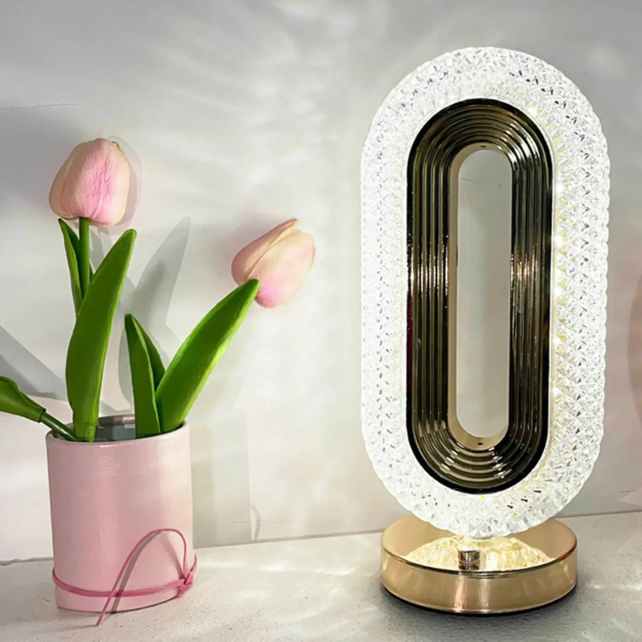 Aura Crystal Loop LED Ambient Desk Lamp